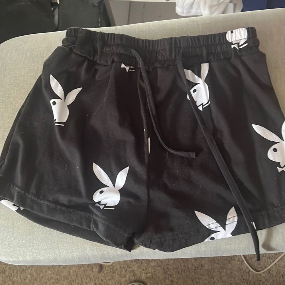 Playboy black and white shorts